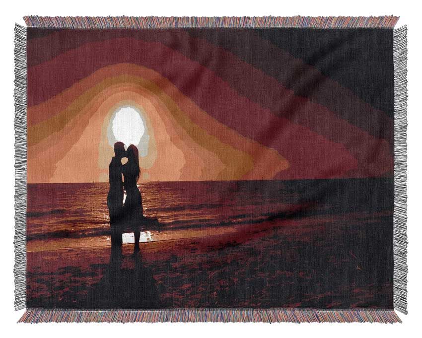 Lovers Beach Woven Blanket