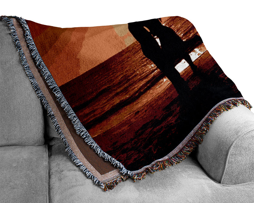 Lovers Beach Woven Blanket