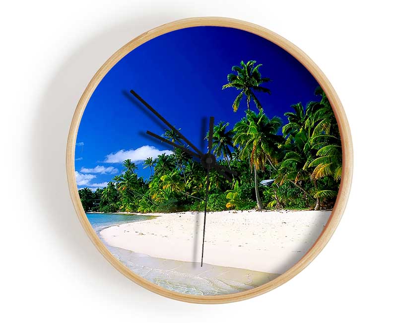 Paradise Island Getaway Clock - Wallart-Direct UK