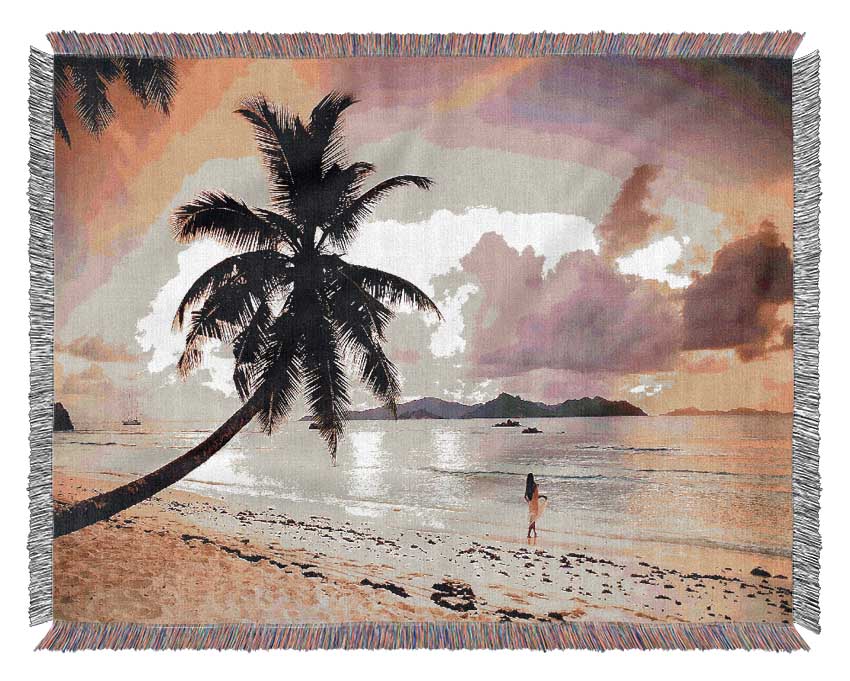 Rainbow Paradise Woven Blanket