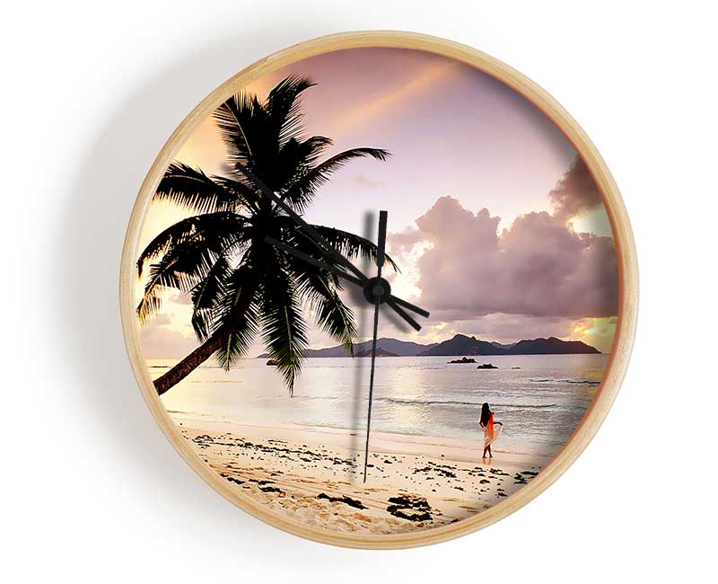 Rainbow Paradise Clock - Wallart-Direct UK