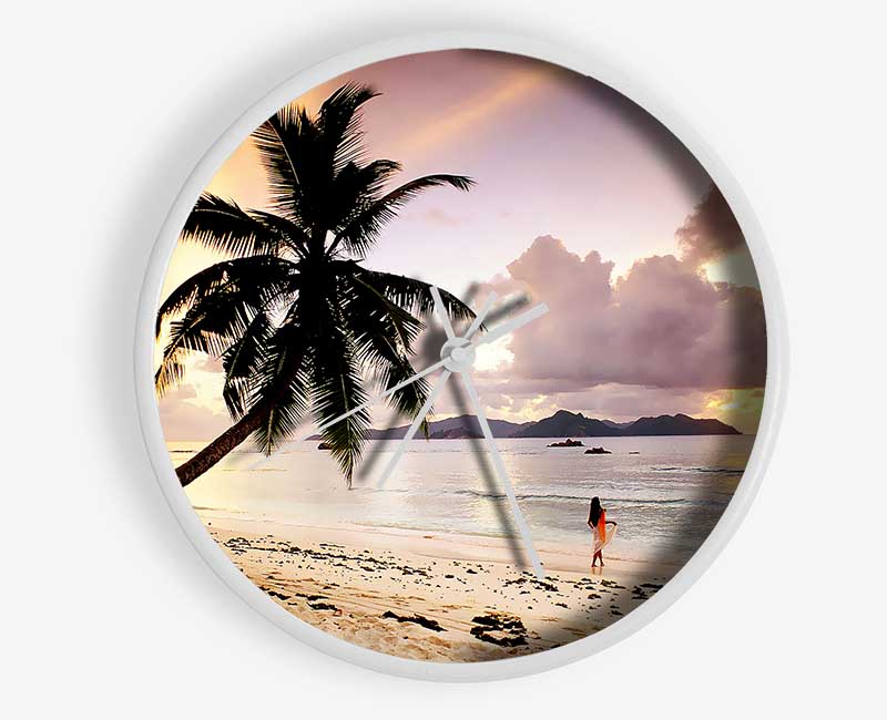 Rainbow Paradise Clock - Wallart-Direct UK