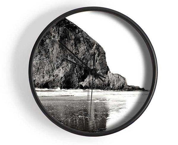 Rock In Black And White Clock - Wallart-Direct UK