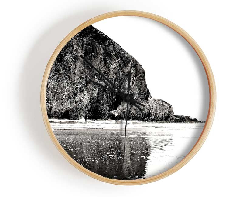 Rock In Black And White Clock - Wallart-Direct UK