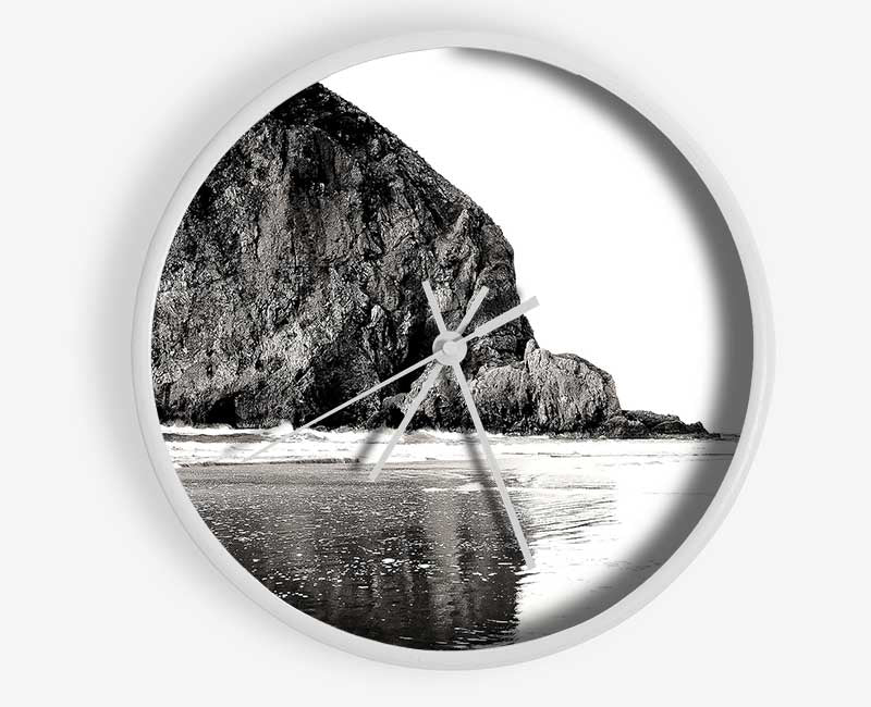 Rock In Black And White Clock - Wallart-Direct UK