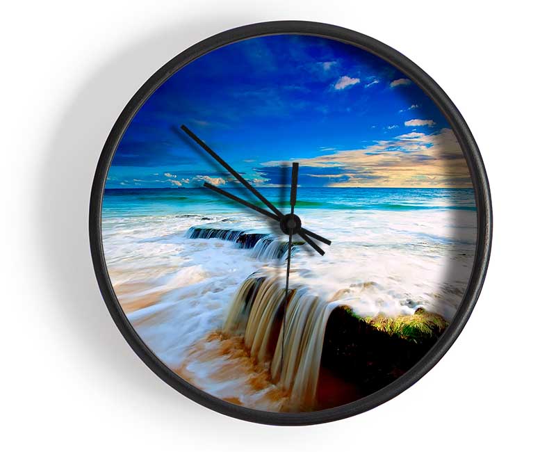 Spill Of The Ocean Waves Clock - Wallart-Direct UK