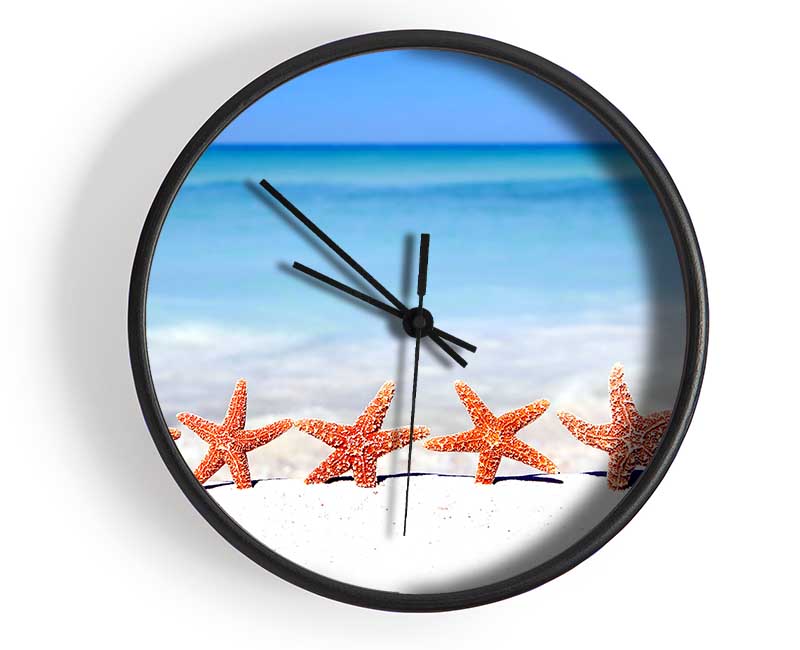 Star Fish Line-up Clock - Wallart-Direct UK