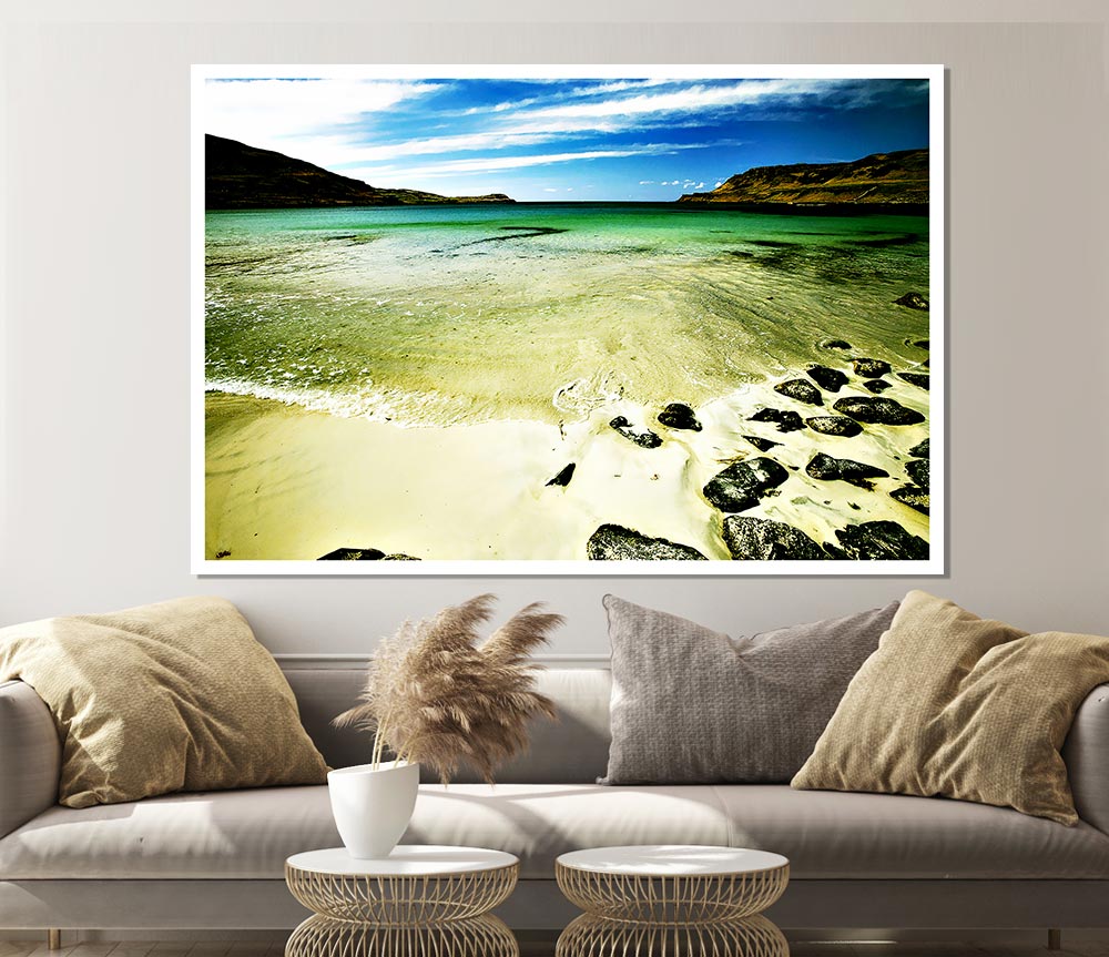 The Ocean Flow Bay Print Poster Wall Art