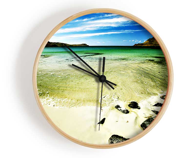 The Ocean Flow Bay Clock - Wallart-Direct UK