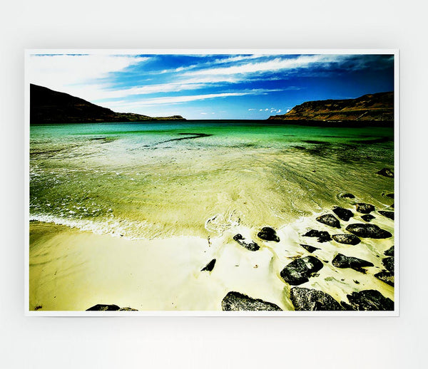 The Ocean Flow Bay Print Poster Wall Art