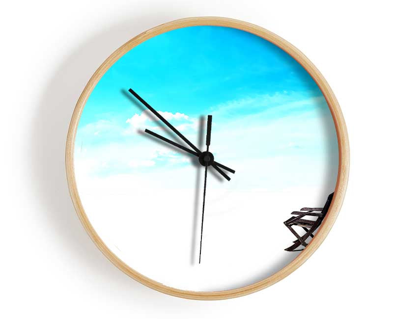 Stillness On The Beach Horizon Clock - Wallart-Direct UK