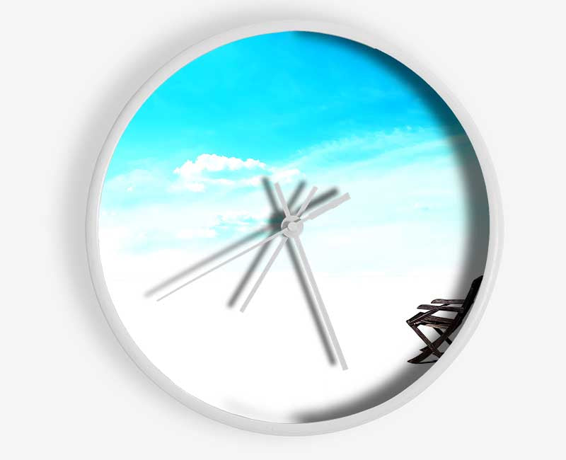 Stillness On The Beach Horizon Clock - Wallart-Direct UK