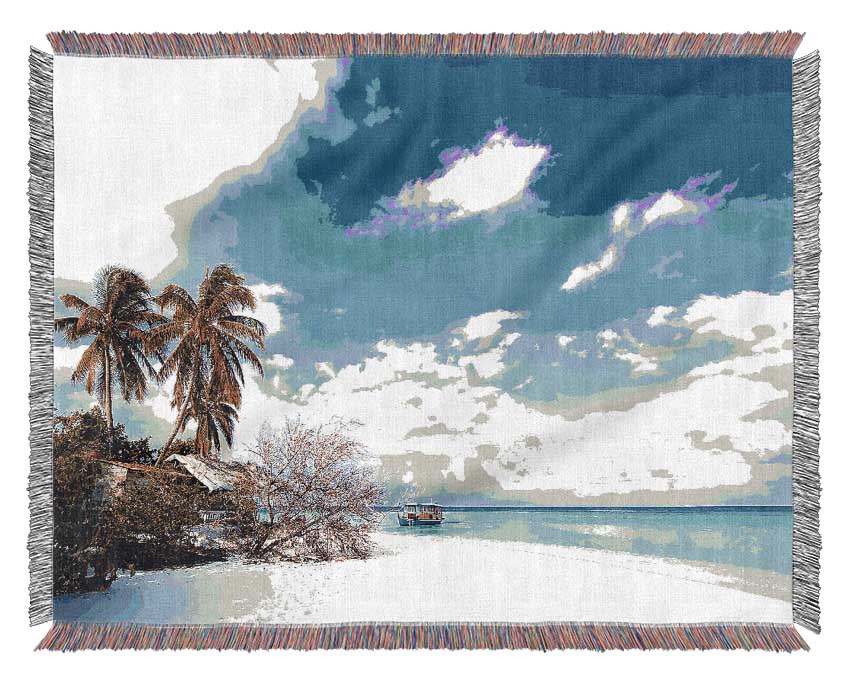 Pull Up On The Beach Side Woven Blanket