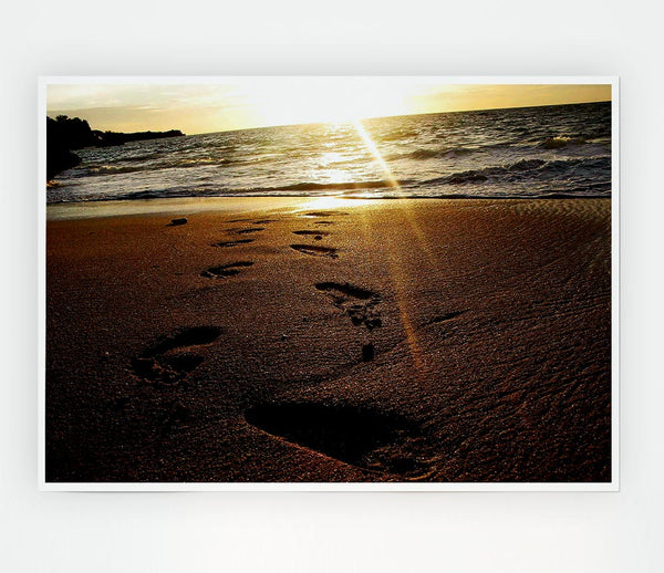 Footsteps Of Time Print Poster Wall Art