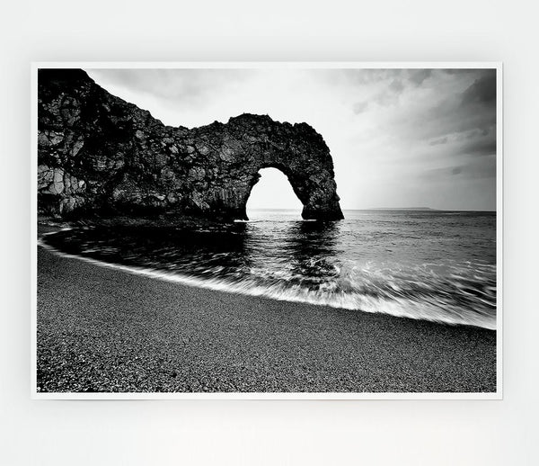 Gateway To The Ocean B N W Print Poster Wall Art