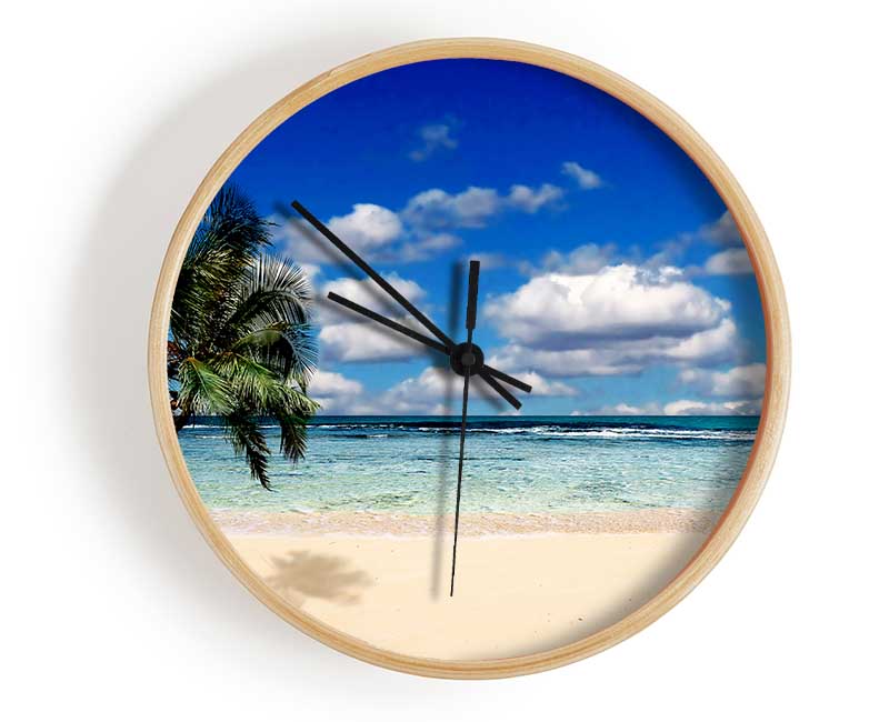 Palm Tree Island Paradise Clock - Wallart-Direct UK