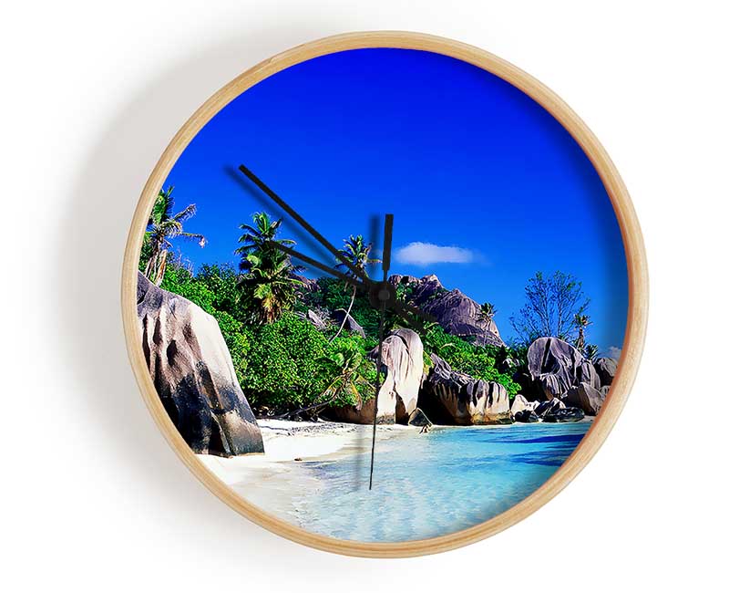 Paradise Island Rocks Clock - Wallart-Direct UK