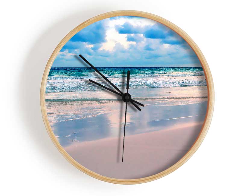 Surreal Ocean Shore Clock - Wallart-Direct UK