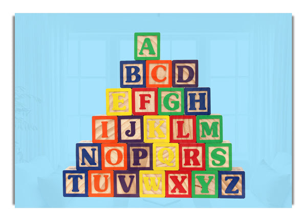 Alphabet Blocks Baby Blue