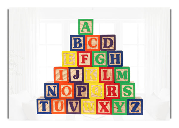 Alphabet Blocks White