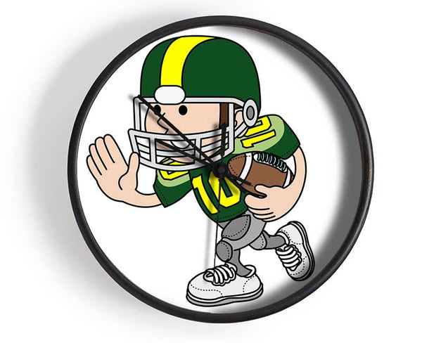 American Football Sport Player White Clock - Wallart-Direct UK