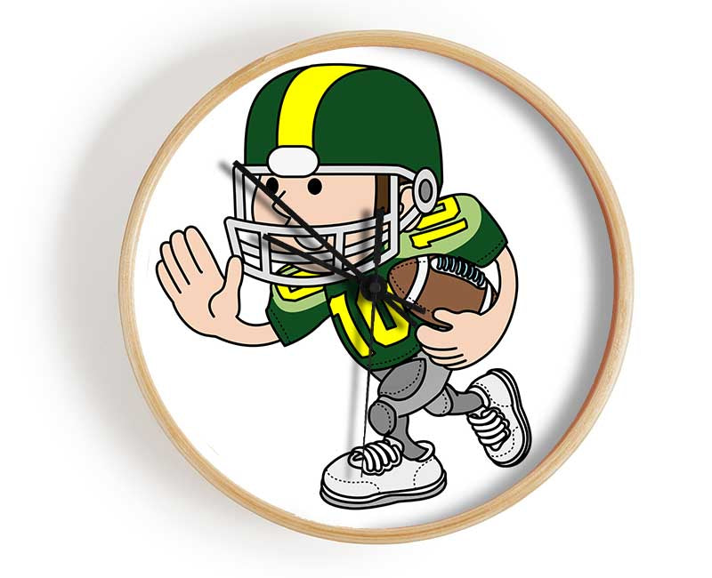 American Football Sport Player White Clock - Wallart-Direct UK