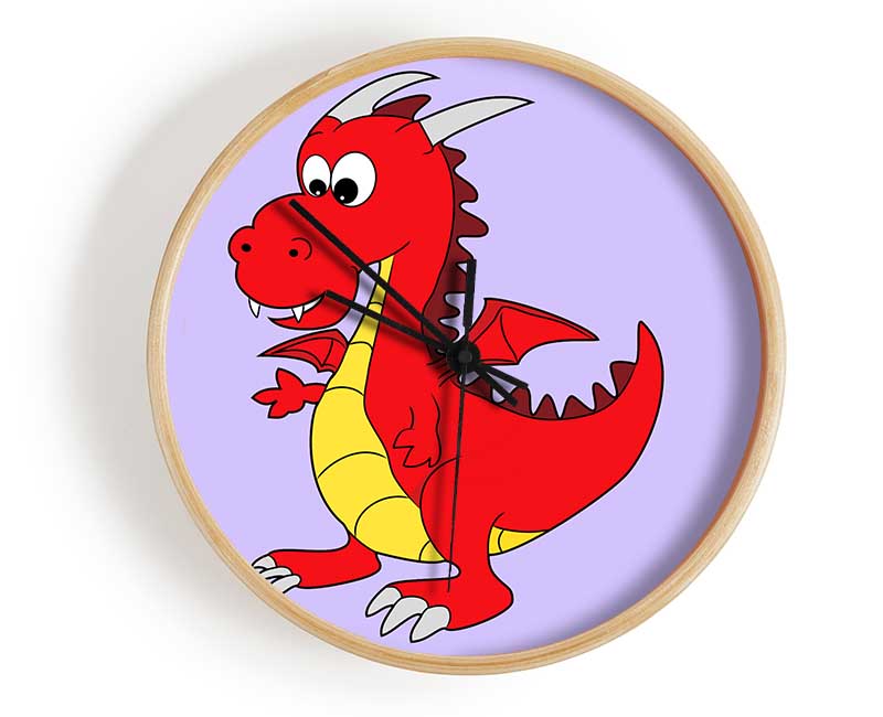 Big Dragon Lilac Clock - Wallart-Direct UK