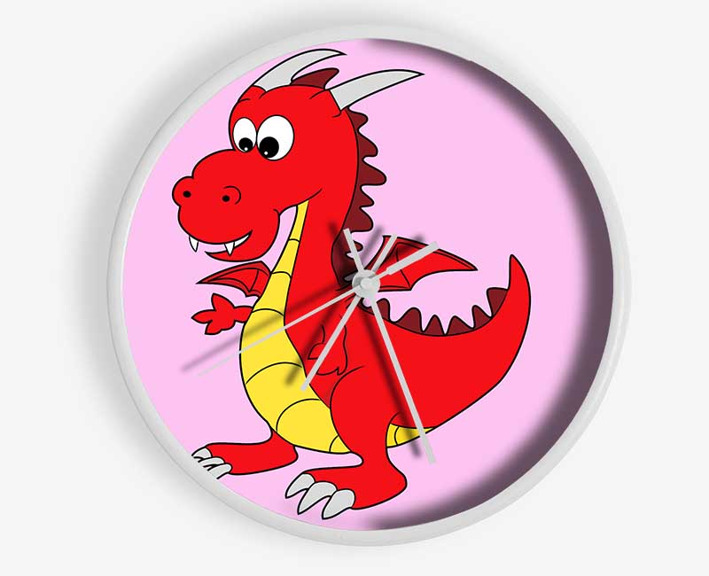 Big Dragon Pink Clock - Wallart-Direct UK