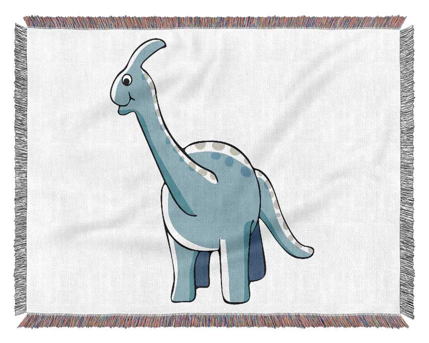 Big Funny Dinosaur Pink Woven Blanket