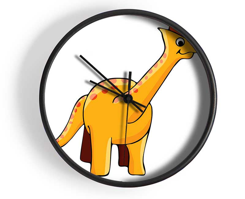 Big Herbivore Dinosaur Long Neck White Clock - Wallart-Direct UK