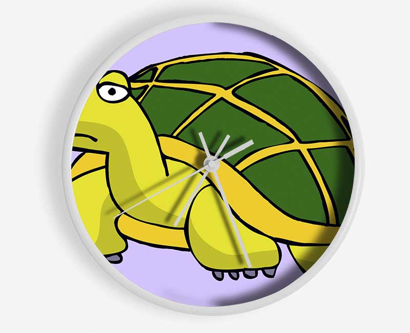 Big Turtle Lilac Clock - Wallart-Direct UK