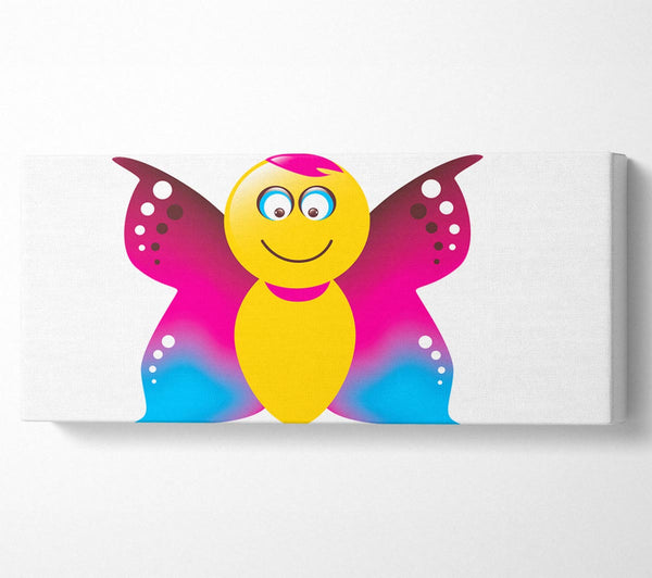 Butterfly Cartoon Face White