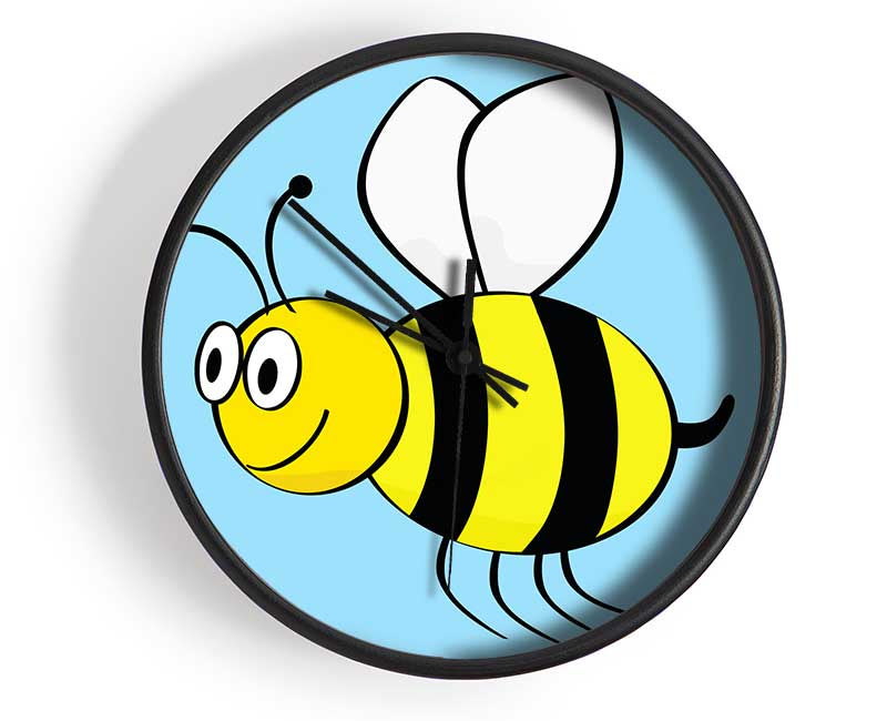 Buzzing Bee Baby Blue Clock - Wallart-Direct UK