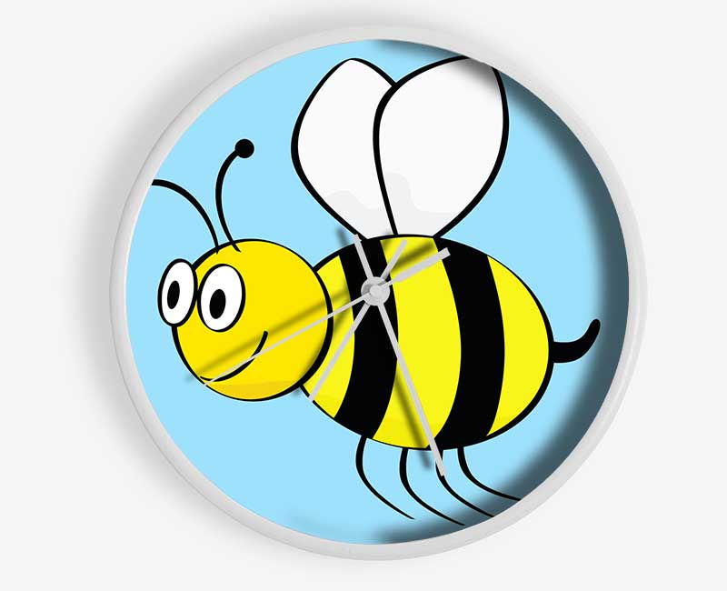 Buzzing Bee Baby Blue Clock - Wallart-Direct UK