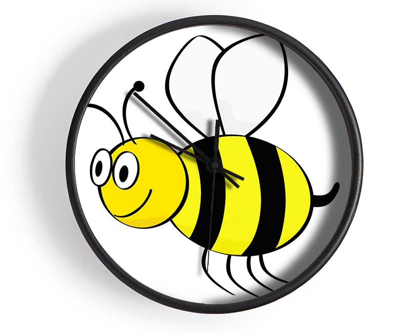 Buzzing Bee White Clock - Wallart-Direct UK