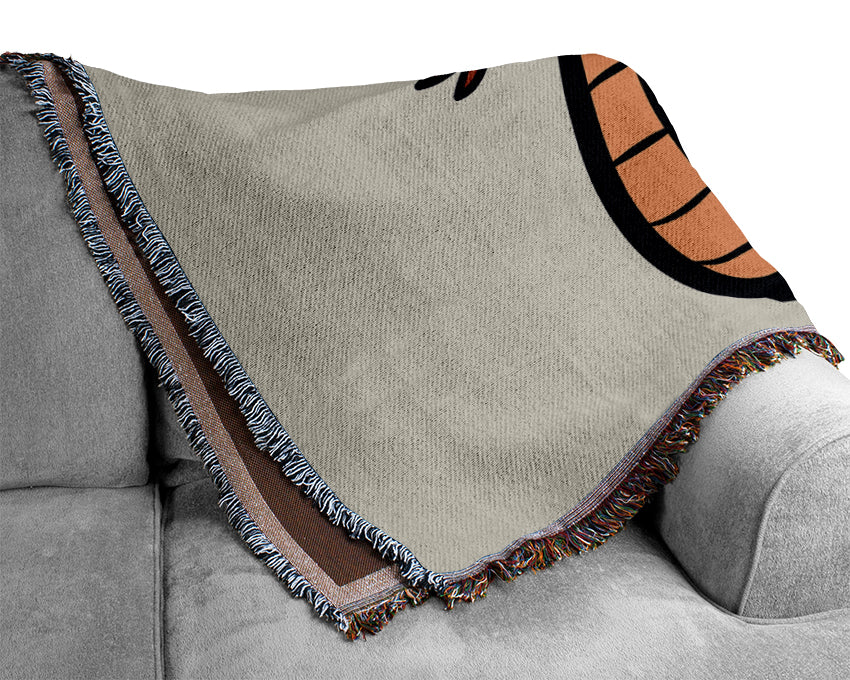 Cartoon Snake Lilac Woven Blanket