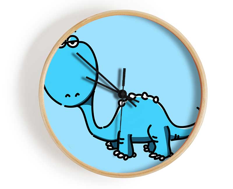 Dinosaur Not Impressed Baby Blue Clock - Wallart-Direct UK