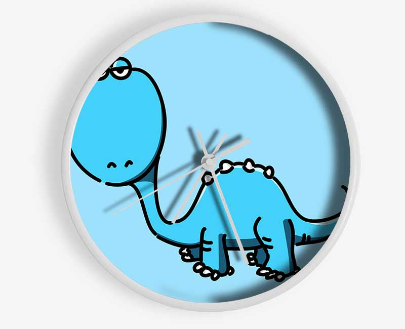 Dinosaur Not Impressed Baby Blue Clock - Wallart-Direct UK