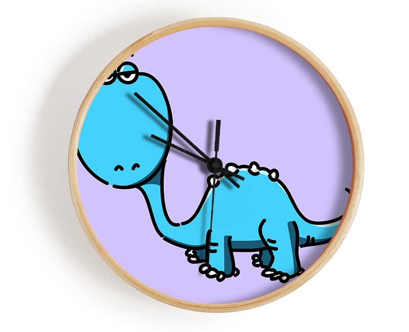 Dinosaur Not Impressed Lilac Clock - Wallart-Direct UK