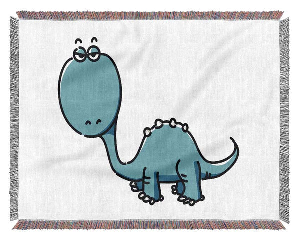 Dinosaur Not Impressed Pink Woven Blanket