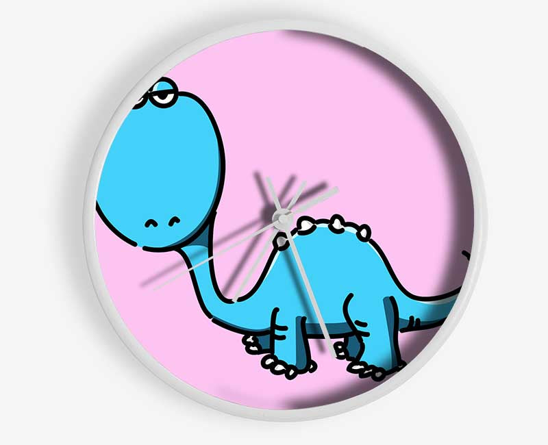 Dinosaur Not Impressed Pink Clock - Wallart-Direct UK