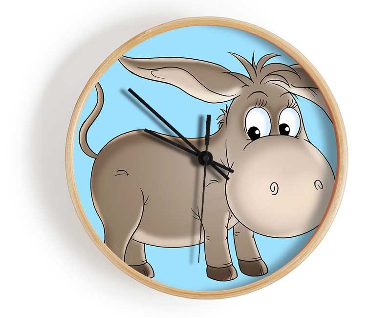 Donkey Short Legs Baby Blue Clock - Wallart-Direct UK