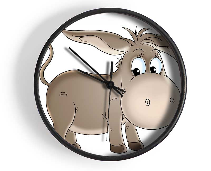 Donkey Short Legs White Clock - Wallart-Direct UK