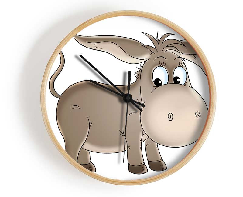 Donkey Short Legs White Clock - Wallart-Direct UK