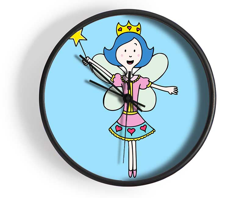 Fairy Princess Baby Blue Clock - Wallart-Direct UK