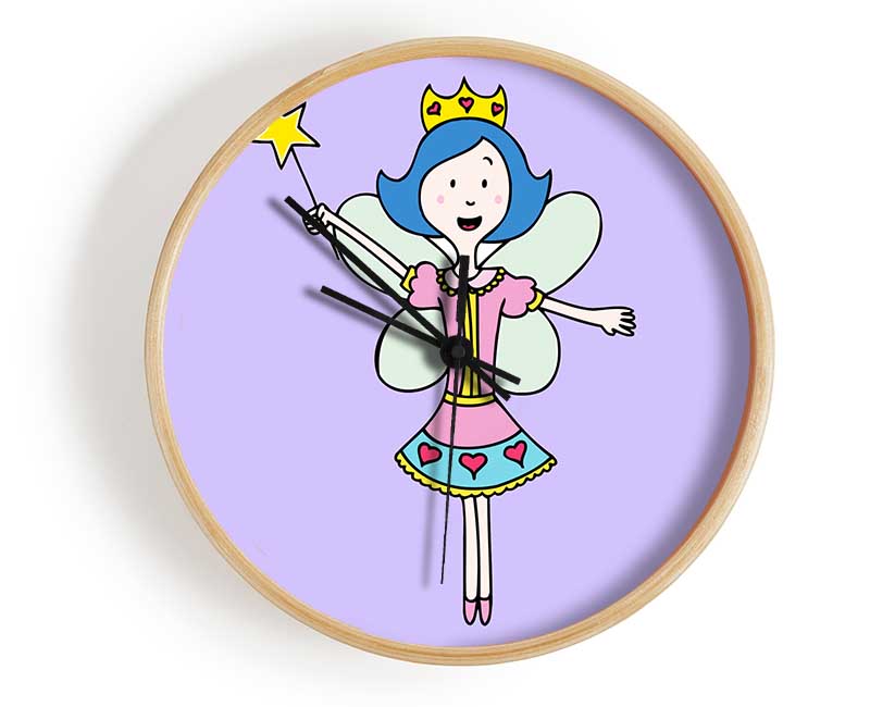 Fairy Princess Lilac Clock - Wallart-Direct UK