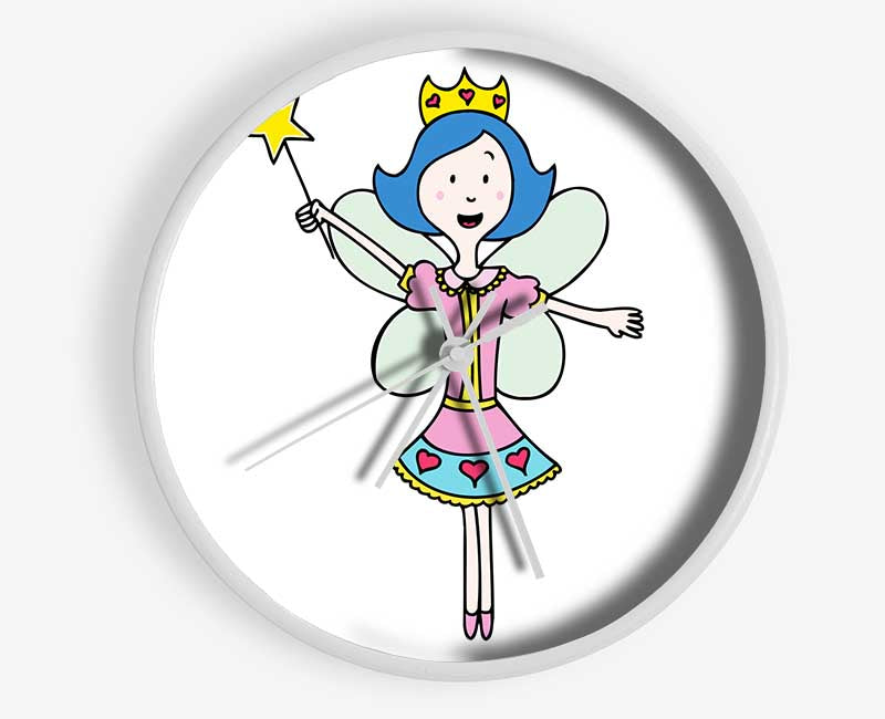 Fairy Princess White Clock - Wallart-Direct UK