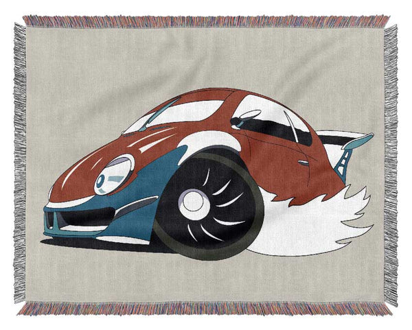 Fast Racecar Lilac Woven Blanket