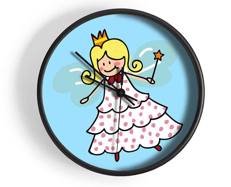 Flying Fairy Baby Blue Clock - Wallart-Direct UK