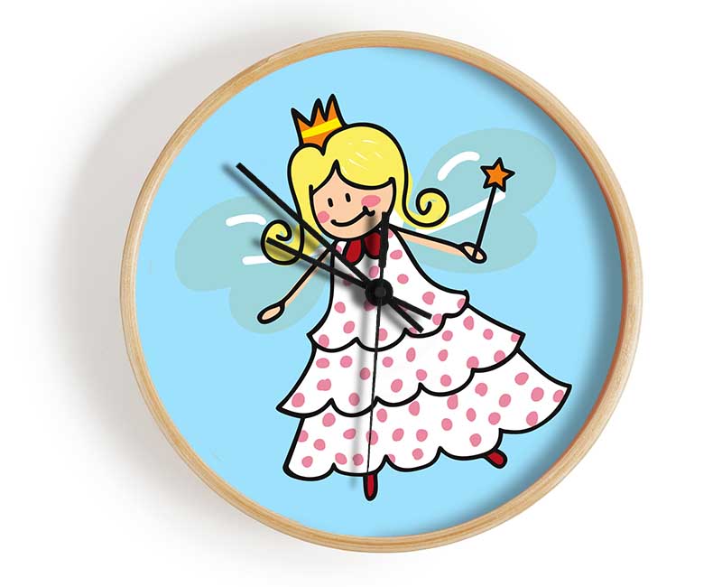 Flying Fairy Baby Blue Clock - Wallart-Direct UK